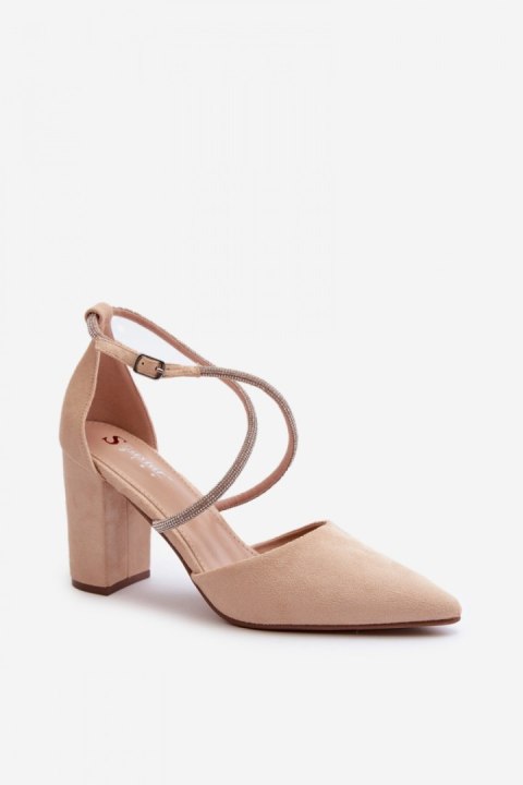 Czółenka Model Lagra QA205P Beige - Step in style Czółenka Model Lagra QA205P Beige - Step in style