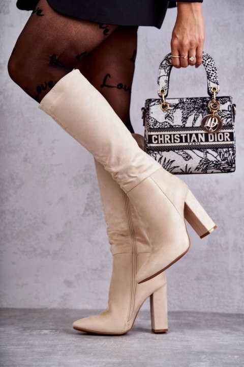 Kozaki Model Tressa NC1299 Beige Zamsz - Step in style Kozaki Model Tressa NC1299 Beige Zamsz - Step in style