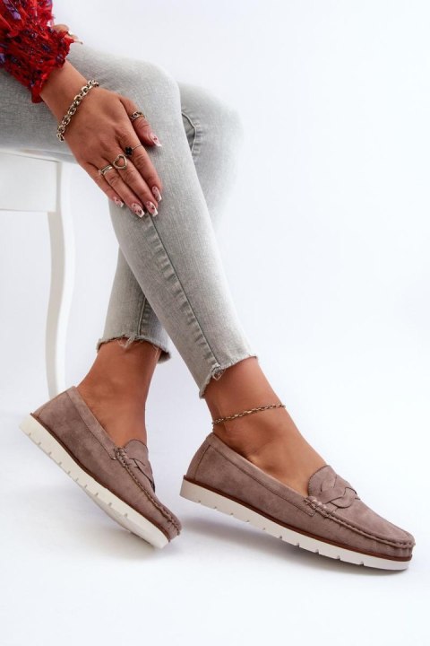 Mokasyny Model Nestalia 834280 Dark Beige - Step in style Mokasyny Model Nestalia 834280 Dark Beige - Step in style