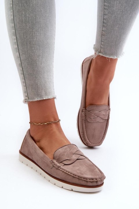 Mokasyny Model Nestalia 834280 Dark Beige - Step in style Mokasyny Model Nestalia 834280 Dark Beige - Step in style