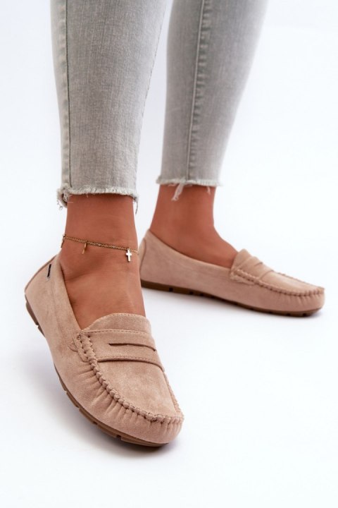 Mokasyny Model Rerceria HH712-8/HH712D-8 Light Beige - Step in style Mokasyny Model Rerceria HH712-8/HH712D-8 Light Beige - Step in style