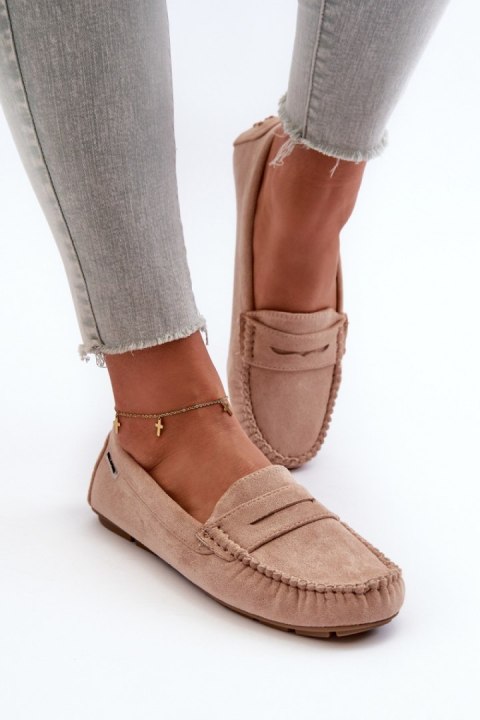 Mokasyny Model Rerceria HH712-8/HH712D-8 Light Beige - Step in style Mokasyny Model Rerceria HH712-8/HH712D-8 Light Beige - Step in style