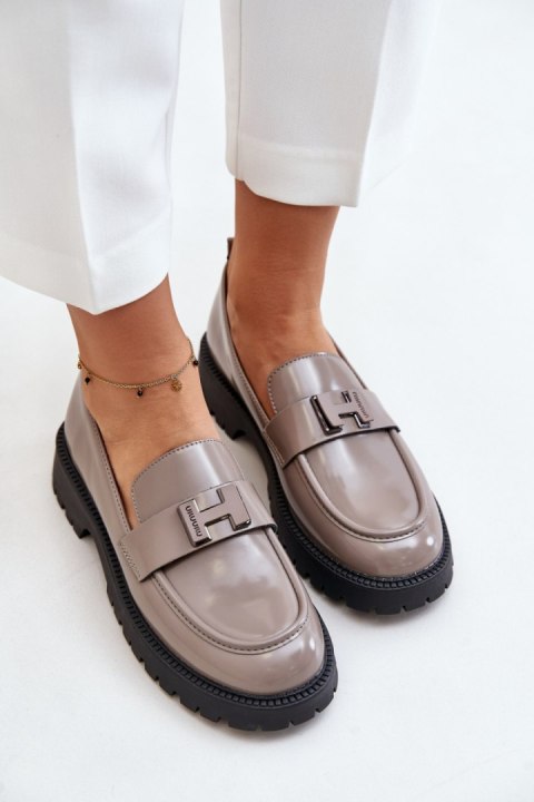 Mokasyny Model Vinceza 62187 Grey - Step in style Mokasyny Model Vinceza 62187 Grey - Step in style