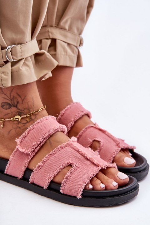 Sandał Klapki Model Lamirose H8-523 Pink - Step in style Sandał Klapki Model Lamirose H8-523 Pink - Step in style