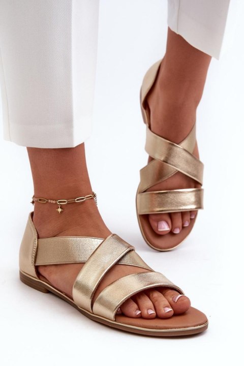 Sandały Model Apulia 21SD35-3882 Gold - Step in style Sandały Model Apulia 21SD35-3882 Gold - Step in style