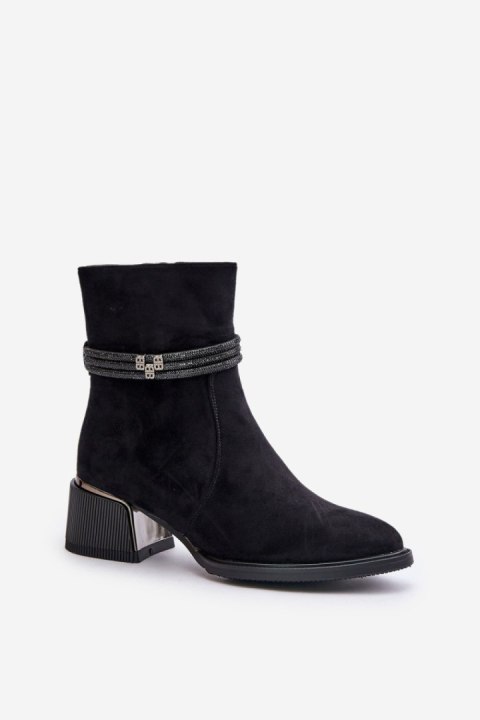 Botki Model DA MR880-027 Black - Step in style Botki Model DA MR880-027 Black - Step in style