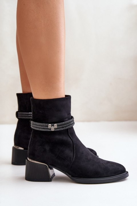 Botki Model DA MR880-027 Black - Step in style Botki Model DA MR880-027 Black - Step in style