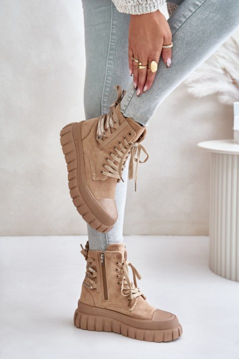 Botki Model Edidda 24BT26-7378 Brown - Step in style Botki Model Edidda 24BT26-7378 Brown - Step in style