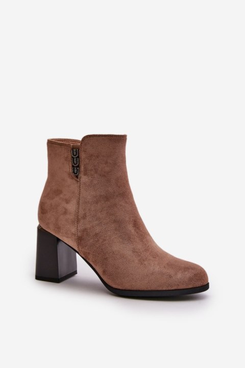 Botki Model Erillia JC103 Brown - Step in style Botki Model Erillia JC103 Brown - Step in style