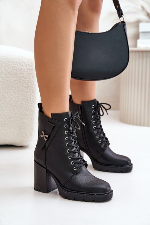 Botki Model Ivarisse ASA254-3 Black - Step in style Botki Model Ivarisse ASA254-3 Black - Step in style