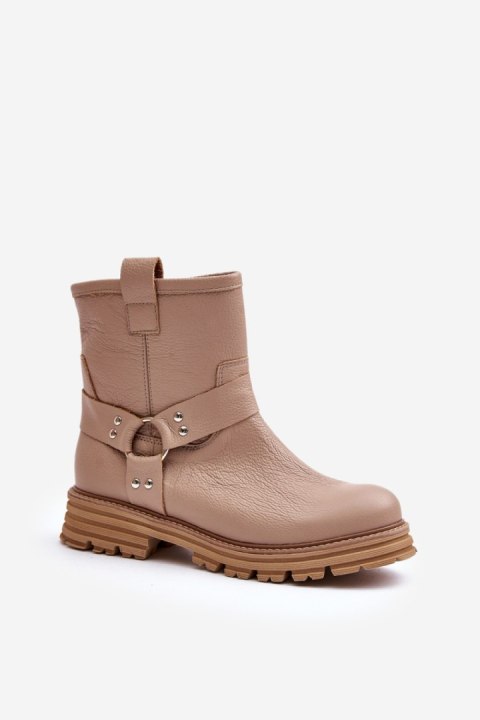 Botki Model Lewski 3610 Beige - Step in style Botki Model Lewski 3610 Beige - Step in style
