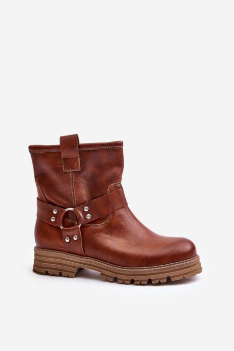 Botki Model Lewski 3610 Brown Skóra - Step in style Botki Model Lewski 3610 Brown Skóra - Step in style