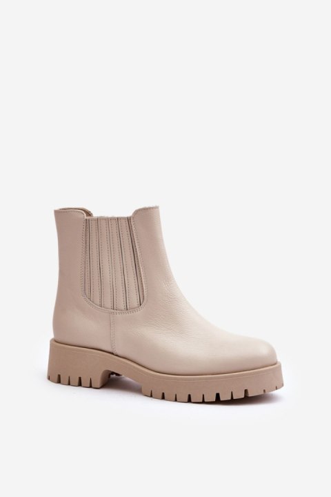 Botki Model Lewski 3611 Light Beige - Step in style Botki Model Lewski 3611 Light Beige - Step in style