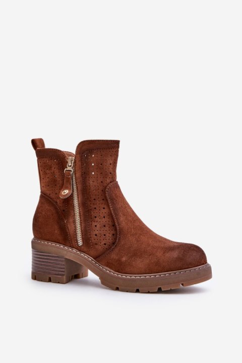 Botki Model Oviria M1537 Brown - Step in style Botki Model Oviria M1537 Brown - Step in style