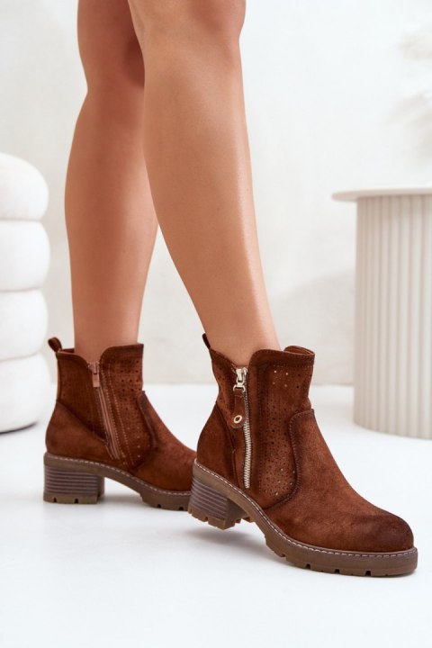 Botki Model Oviria M1537 Brown - Step in style Botki Model Oviria M1537 Brown - Step in style