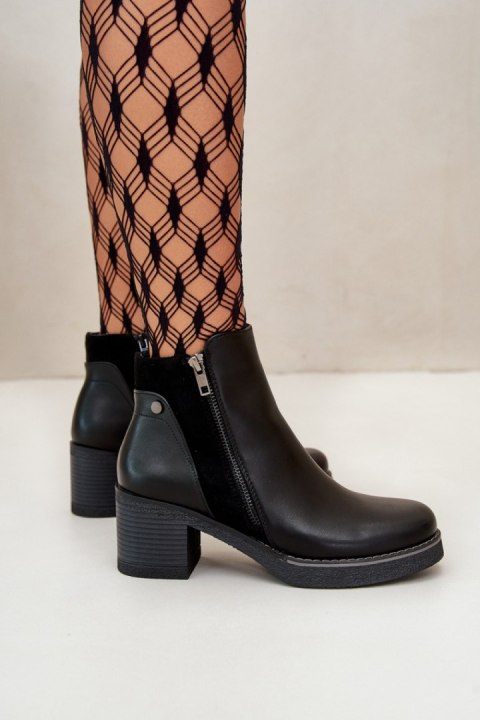 Botki Model Revianna KE209P Black - Step in style Botki Model Revianna KE209P Black - Step in style