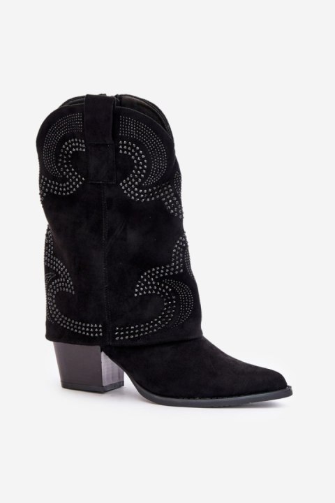 Botki Model S.Barski HY42-153 Black - Step in style Botki Model S.Barski HY42-153 Black - Step in style