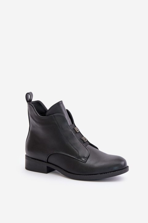 Botki Model S.Barski HY42-716 Black - Step in style Botki Model S.Barski HY42-716 Black - Step in style