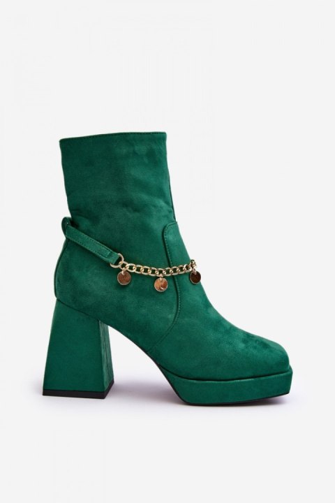 Botki Model Tiselo 168-500 Green - Step in style Botki Model Tiselo 168-500 Green - Step in style