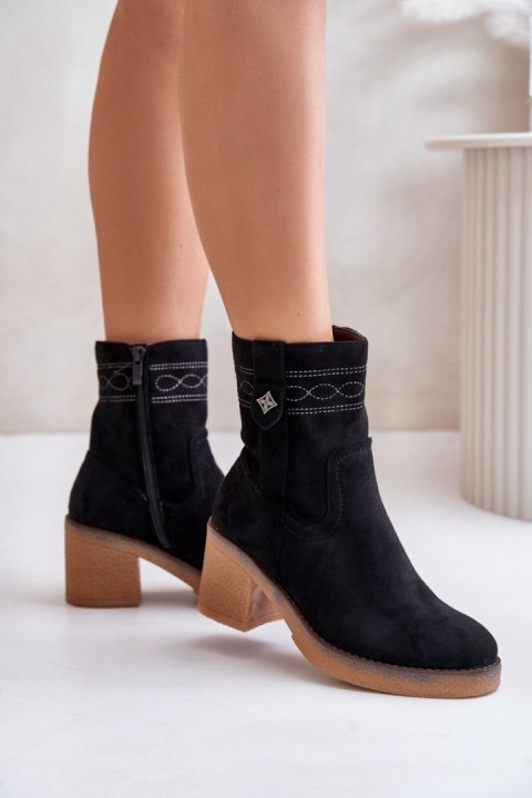 Botki Model Vailia RMR2460-21 Black - Step in style Botki Model Vailia RMR2460-21 Black - Step in style