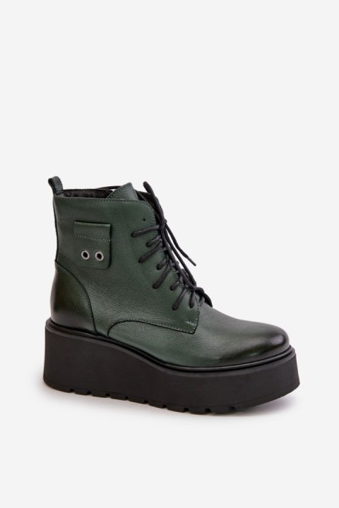 Botki Model Zazoo 60499 Dark Green - Step in style Botki Model Zazoo 60499 Dark Green - Step in style