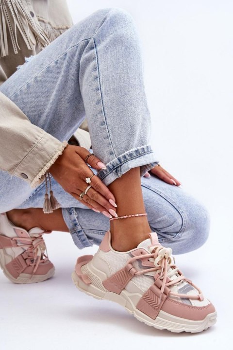 Buty Sportowe Model Chillout! BL357P Beige/Pink - Step in style Buty Sportowe Model Chillout! BL357P Beige/Pink - Step in style