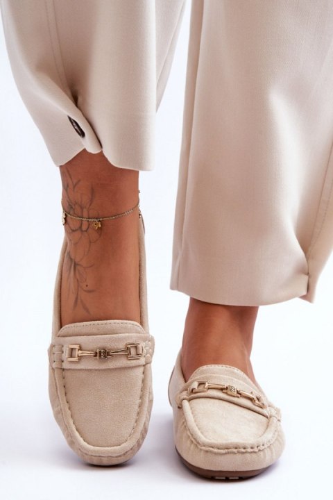Mokasyny Model Corinell FT247 Beige - Step in style Mokasyny Model Corinell FT247 Beige - Step in style