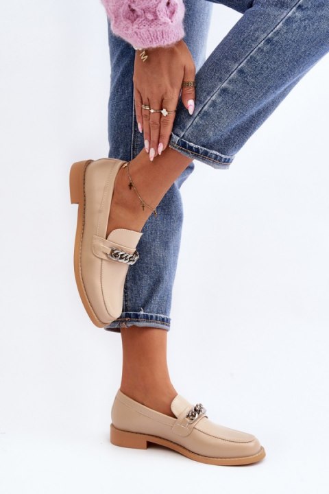 Mokasyny Model Nohlies 1145 Beige - Step in style Mokasyny Model Nohlies 1145 Beige - Step in style