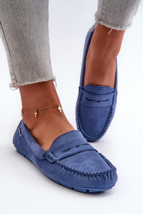 Mokasyny Model Rerceria HH712-47/HH712D-47 Blue - Step in style Mokasyny Model Rerceria HH712-47/HH712D-47 Blue - Step in style