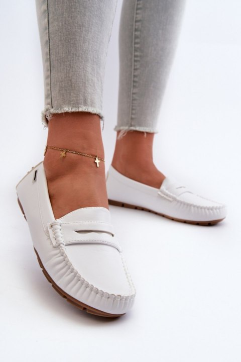 Mokasyny Model Rerceria HH712-9/HH712D-9 White - Step in style Mokasyny Model Rerceria HH712-9/HH712D-9 White - Step in style