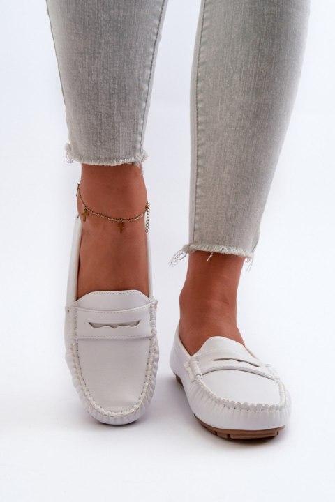 Mokasyny Model Rerceria HH712-9/HH712D-9 White - Step in style Mokasyny Model Rerceria HH712-9/HH712D-9 White - Step in style