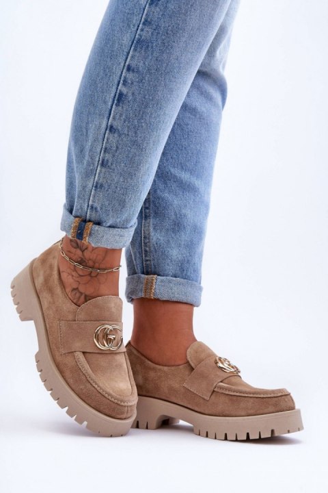 Półbuty Model Rosefalls 20153 Beige Zamsz - Step in style Półbuty Model Rosefalls 20153 Beige Zamsz - Step in style