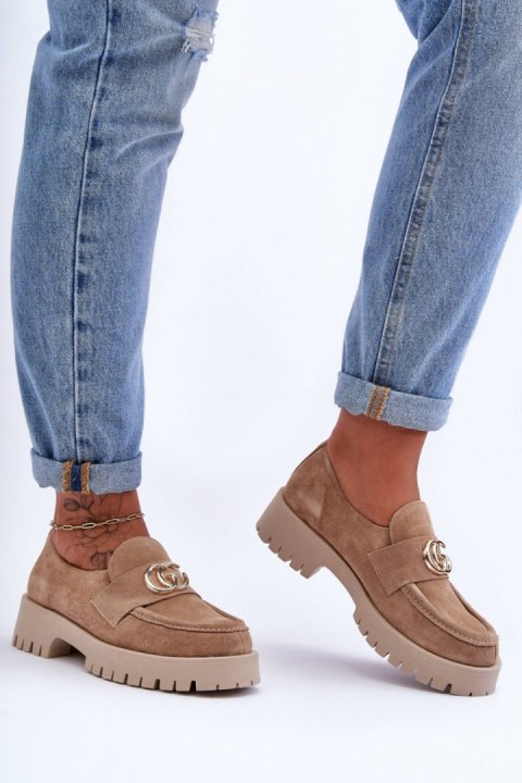 Półbuty Model Rosefalls 20153 Beige Zamsz - Step in style Półbuty Model Rosefalls 20153 Beige Zamsz - Step in style