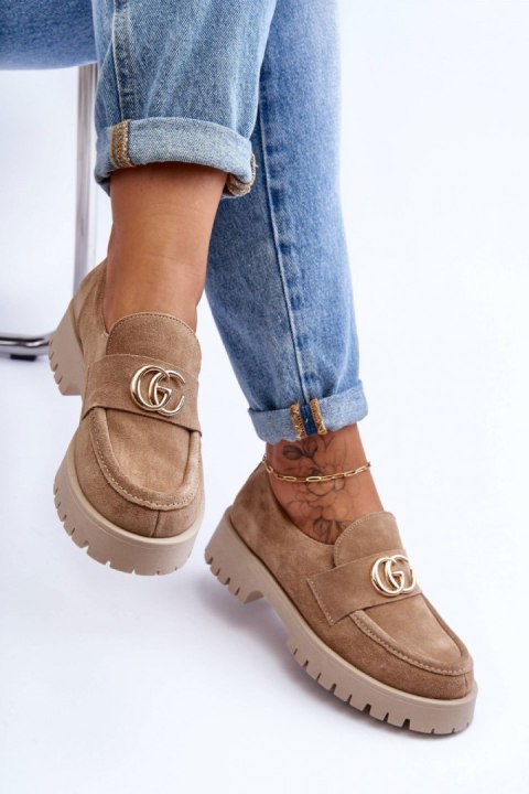 Półbuty Model Rosefalls 20153 Beige Zamsz - Step in style Półbuty Model Rosefalls 20153 Beige Zamsz - Step in style
