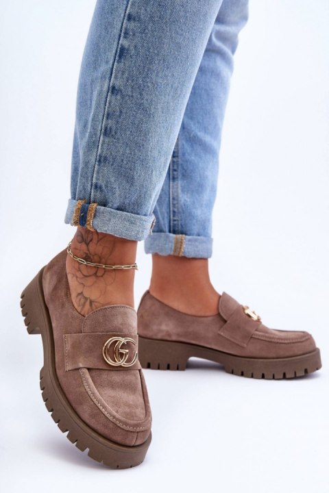 Półbuty Model Rosefalls 20153 Dark Beige Zamsz - Step in style Półbuty Model Rosefalls 20153 Dark Beige Zamsz - Step in style