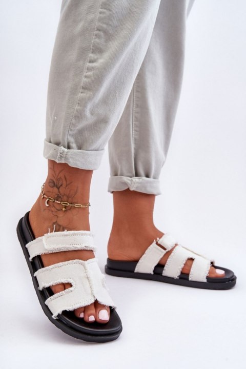 Sandał Klapki Model Lamirose H8-523 White - Step in style Sandał Klapki Model Lamirose H8-523 White - Step in style