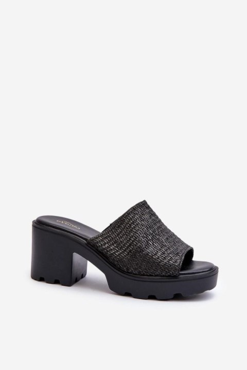 Sandał Klapki Model Titantha 24SD98-6989 Black - Step in style Sandał Klapki Model Titantha 24SD98-6989 Black - Step in style