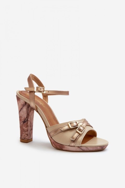 Sandały Model Maciejka 06564-22 Beige/Gold - Step in style Sandały Model Maciejka 06564-22 Beige/Gold - Step in style