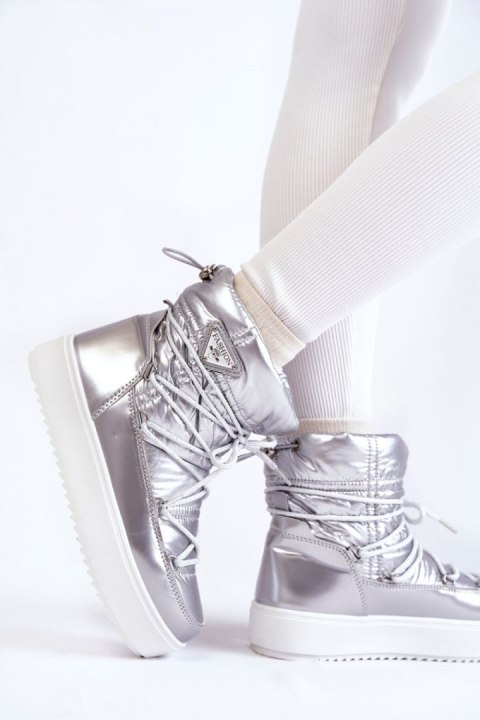 Śniegowce Model Carrios HY845-19 Silver - Step in style Śniegowce Model Carrios HY845-19 Silver - Step in style