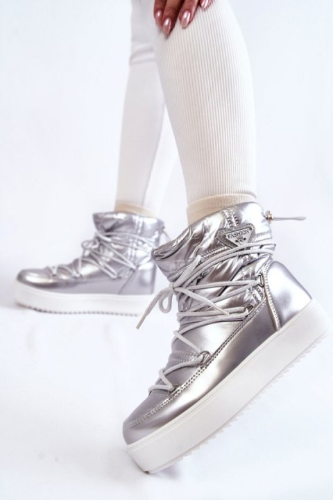 Śniegowce Model Carrios HY845-19 Silver - Step in style Śniegowce Model Carrios HY845-19 Silver - Step in style