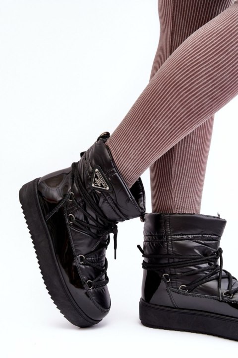 Śniegowce Model Fleure NB606 Black - Step in style Śniegowce Model Fleure NB606 Black - Step in style