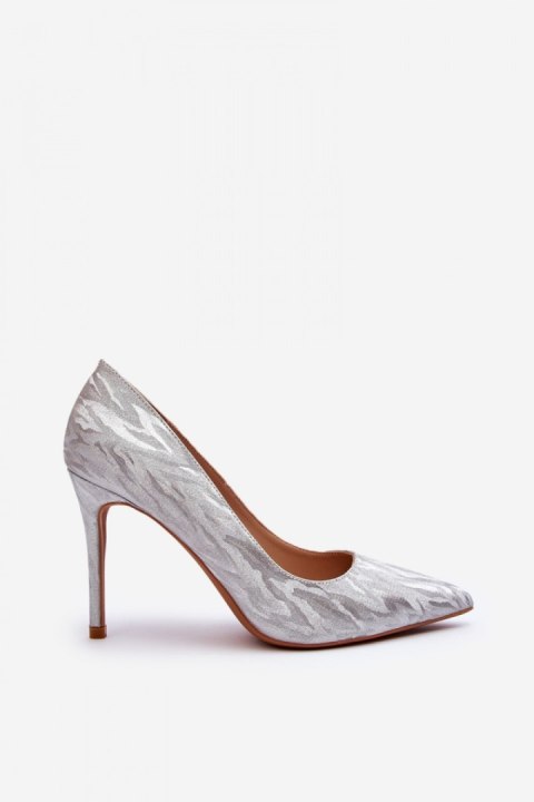 Szpilki Model Klonisa TU246 Silver - Step in style Szpilki Model Klonisa TU246 Silver - Step in style