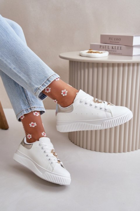 Trampki Model Cillione 2793 White/Silver - Step in style Trampki Model Cillione 2793 White/Silver - Step in style