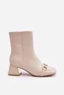 Botki Model Adinah 1063 Light Beige - Step in style