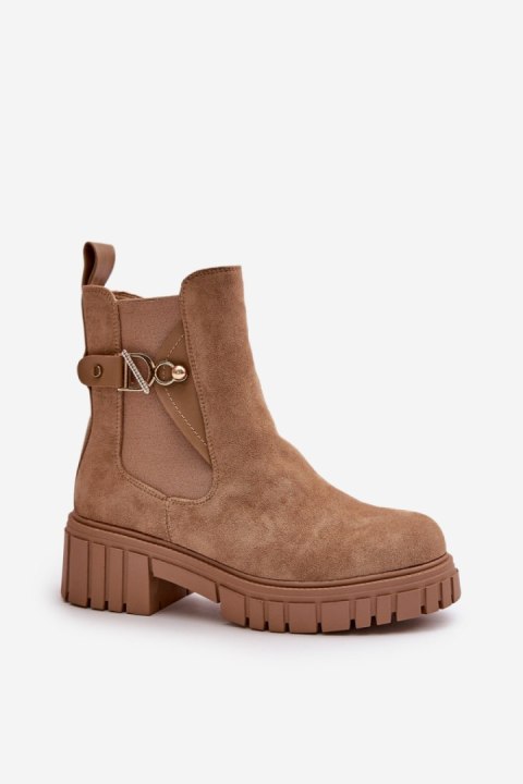 Botki Model Bervena SZ103 Beige - Step in style Botki Model Bervena SZ103 Beige - Step in style