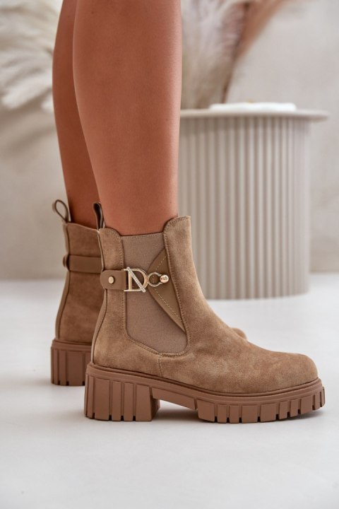 Botki Model Bervena SZ103 Beige - Step in style Botki Model Bervena SZ103 Beige - Step in style
