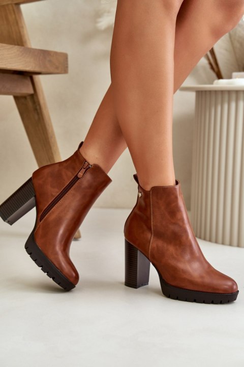 Botki Model Bioria UK157 Camel - Step in style Botki Model Bioria UK157 Camel - Step in style