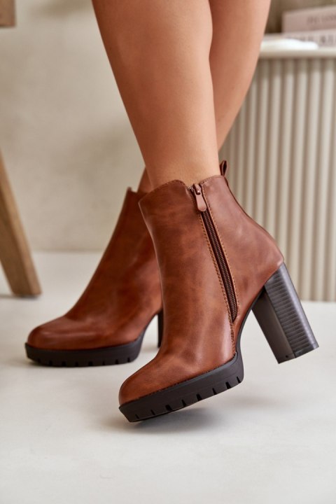 Botki Model Bioria UK157 Camel - Step in style Botki Model Bioria UK157 Camel - Step in style
