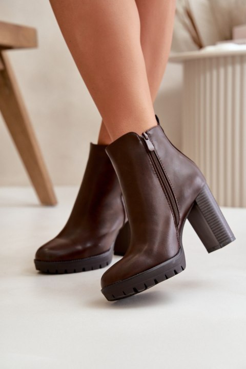 Botki Model Bioria UK157 Dark Brown - Step in style Botki Model Bioria UK157 Dark Brown - Step in style