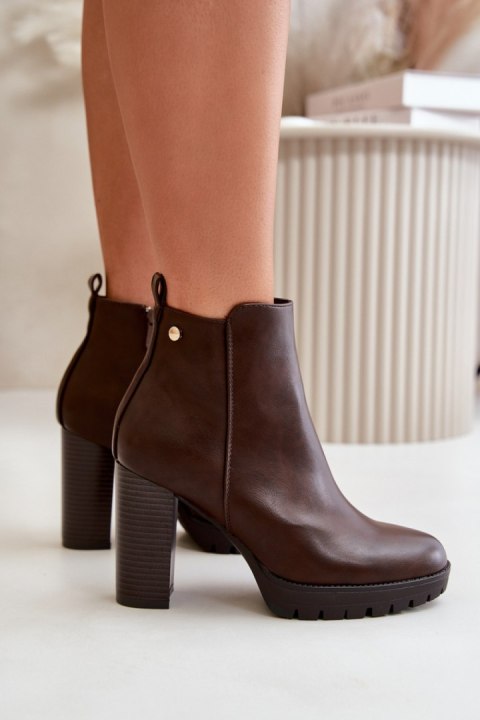 Botki Model Bioria UK157 Dark Brown - Step in style Botki Model Bioria UK157 Dark Brown - Step in style